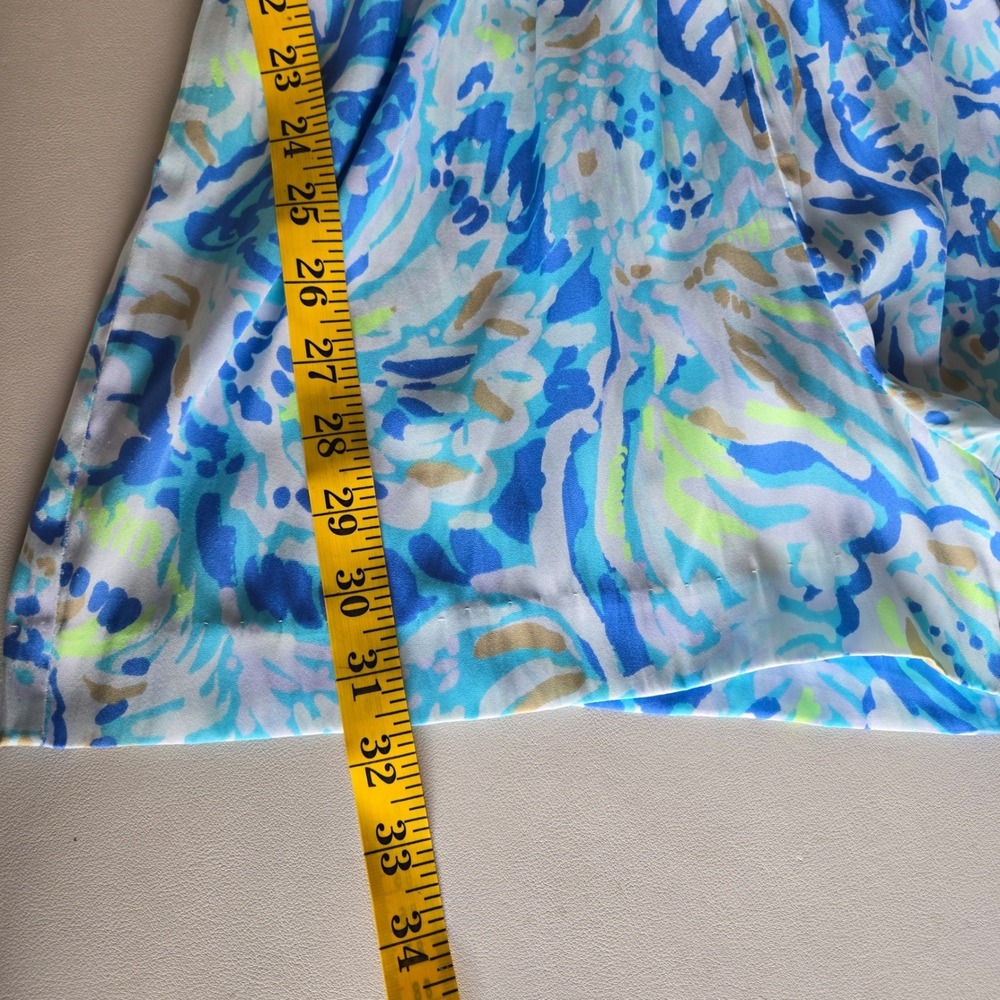 Lilly Pulitzer Deanna Blue Tropical Print Romper S Resort Preppy Coastal Summer - Picture 8 of 10